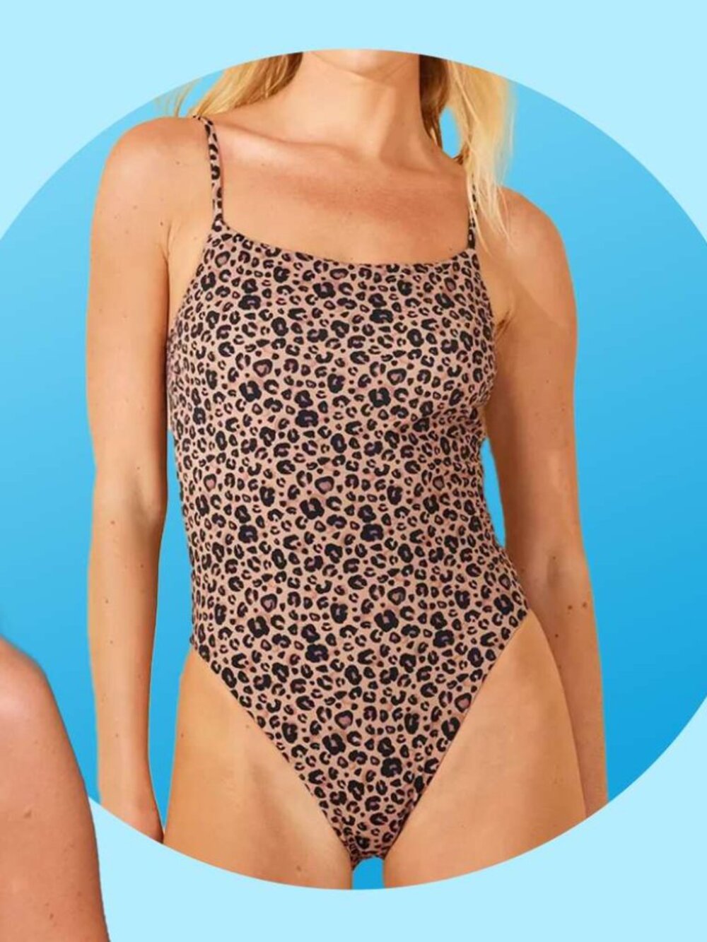 Shade & Shore Leopard Slip Dress in Tan and Black